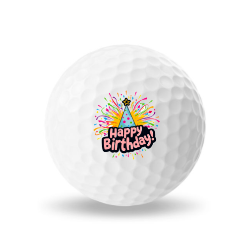 Balles Happy Birthday - Taylormade Distance+