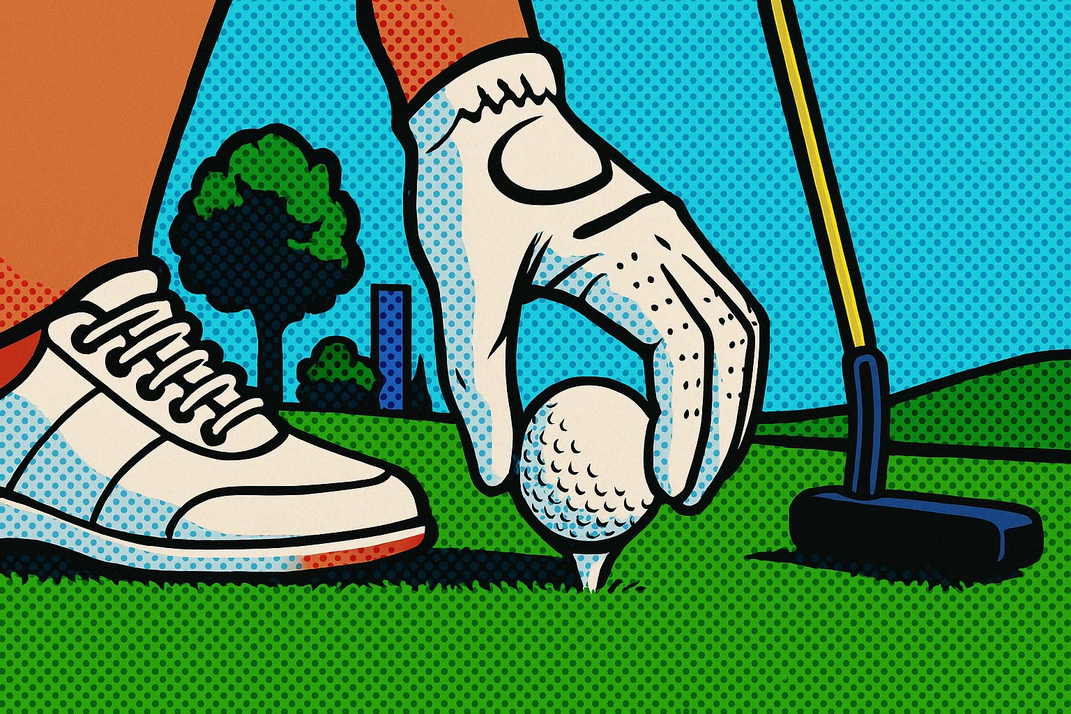 Illustration golf entreprise